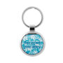 Ronde sleutelhanger van gerecycled zinklegering met doming