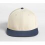 CONTRAST FLAT PEAK 6 PANEL CAP, NATURAL/NAVY, One size, BEECHFIELD