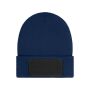 Beanie with Patch (10cm x 5cm) - Thinsulate navy