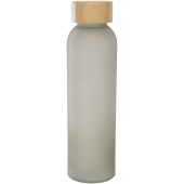 Lume 500 ml fles van mat natronkalkglas met bamboe deksel - Grijs
