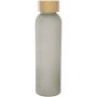 Lume 500 ml fles van mat natronkalkglas met bamboe deksel - Grijs