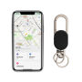 Keyfinder Dual keychain met wereldwijd localiseren, zwart, grijs