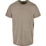 Acid Washed Round Neck Tee dark khaki XS