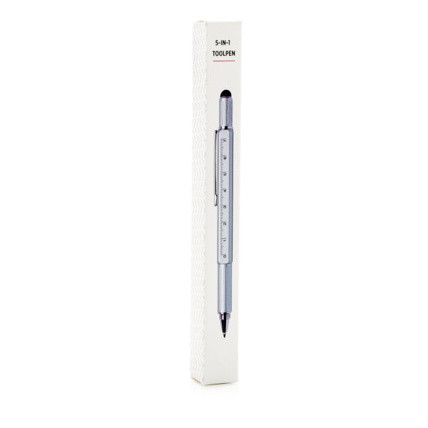 5-in-1 aluminium toolpen, grijs 5-in-1 aluminium toolpen, grijs