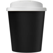 Americano® Espresso Eco 250 ml gerecyclede beker met knoeibestendig deksel - Zwart/Wit