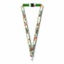 Polyester keycord met gesublimeerde satijnen overlay
