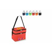 R-PET 600D koeltas met dubbele compartimenten, 30 x 20 x 25 cm, 12L - Zwart
