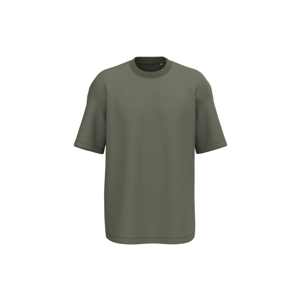 Ecologisch oversized heren T-shirt Organic Khaki S Ecologisch oversized heren T-shirt Organic Khaki S