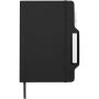 Nexus A5 hard cover notebook with pen and pencil combo (black ink) - Solid black