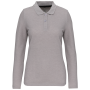 Damespolo lange mouwen Oxford Grey 3XL