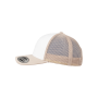 Retro Truckerpet met gekleurde klep KHAKI / WHITE One Size