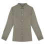 Ecologisch verwassen damesoverhemd washed pale khaki XS