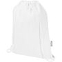 Peru Blend 180 g/m² GRS recycled drawstring bag 5L - White