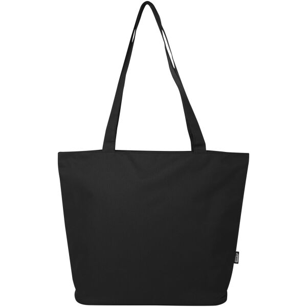Panama GRS recycled zippered tote bag 20L - Solid black