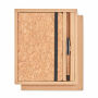 SUBER SET - A5 kurk notitieboek balpen set - Zwart