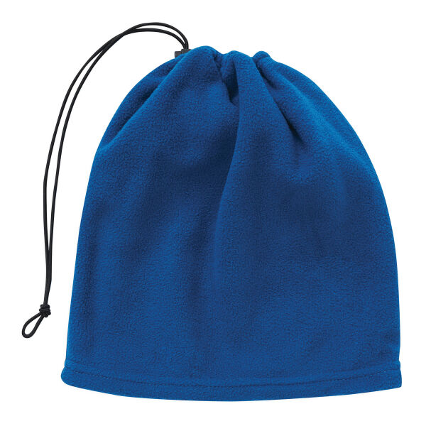 VARIOUS - Muts/ sjaalcombinatie van fleece petrol VARIOUS - Muts/ sjaalcombinatie van fleece petrol