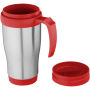Sanibel 400 ml geïsoleerde thermosbeker - Zilver/Rood Sanibel 400 ml geïsoleerde thermosbeker - Zilver/Rood