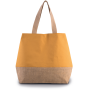 Shopper van jute- & katoencanvas Cumin Yellow / Natural One Size