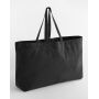Garment Dyed Oversized Tote Bag - Vintage Black - One Size