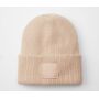 DEEP CUFFED TONAL PATCH BEANIE, PEACH, One size, BEECHFIELD