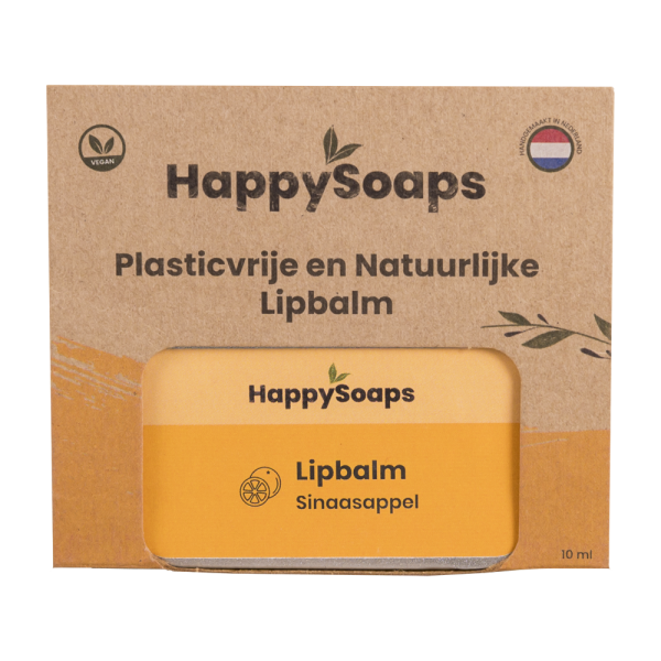 Lipbalm Happy Soaps | Natuurlijk en plasticvrij | Meeneemblikje