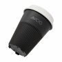 Circular&Co Returnable Cup Lid 227 ml koffiebeker - donkergrijs/wit