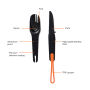 Nordic Drift Trail 4 in 1 outdoor cutlery, black