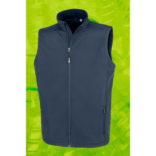Gerecycleerde heren softshell-bodywarmer Navy 3XL Gerecycleerde heren softshell-bodywarmer Navy 3XL