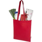 Madras Blend draagtas van 140 g/m² GRS gerecycled katoen 7 l - Rood