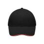 Light Brushed Sandwich Cap black/red