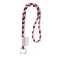 Polyester 2-kleurige koord-lanyard met full color label