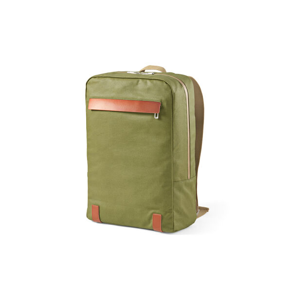 Gerecyclede canvas rugzak Vienna | 340 g/m² | 43×29×14 cm | Waterbestendig | Legergroen Gerecyclede canvas rugzak Vienna | 340 g/m² | 43×29×14 cm | Waterbestendig | Legergroen