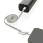 Arc Ultra-thin RCS recycled 60W 2 in 1 magnetische kabel, grijs