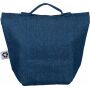 Gerecycled denim roll-top koeltas Mira blauw