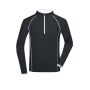Men's Sports Shirt Longsleeve black/white S