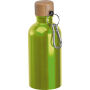 Drinkfles van rvs met karabijnhaak, 400 ml