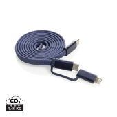 Arc Ultra-thin RCS recycled 60W 2 in 1 magnetische kabel, blauw