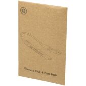 Alkaid 4 poorts USB-A en Type-C hub van gerecycled aluminium met dubbele ingang - Zilver