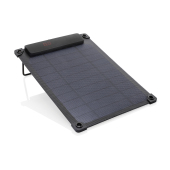 Solarpulse gerecycled plastic draagbaar solar panel 5W, zwart