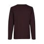 Interlock T-shirt | lange mouw - Donker bordeaux, 3XL