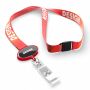 Polyester sublimatie lanyard met ovale badge reel met logo