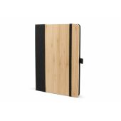 Notitieboek bamboe &amp; R-PET A5 - Zwart