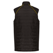 Bodywarmer Day To Day in twee stoffen Black / Yellow 3XL