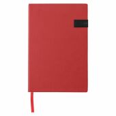 Notitieboek met USB-stick Lex | A5 | Gelijnd - rood Notitieboek met USB-stick Lex | A5 | Gelijnd - rood