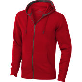 Arora 300 g/m² unisex hoodie met ritssluiting - Rood - XXS