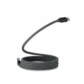 BRAID - RPET magnetische kabel - Wit/zwart