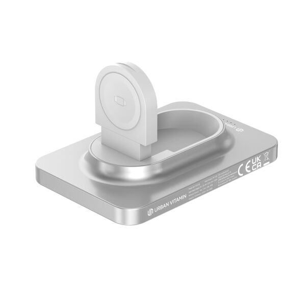 Urban Vitamin Malibu RCS aluminum 2 in 1 5000 mAh powerbank, zilver Urban Vitamin Malibu RCS aluminum 2 in 1 5000 mAh powerbank, zilver