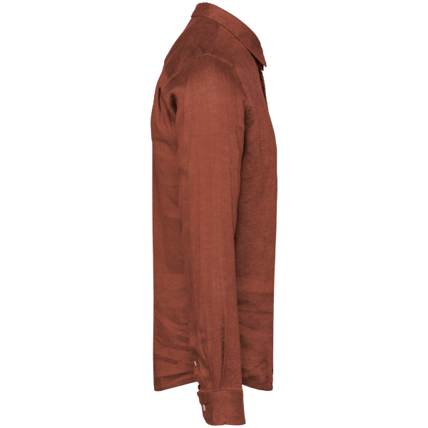 Chemise en lin homme Burnt Brick L Chemise en lin homme Burnt Brick L