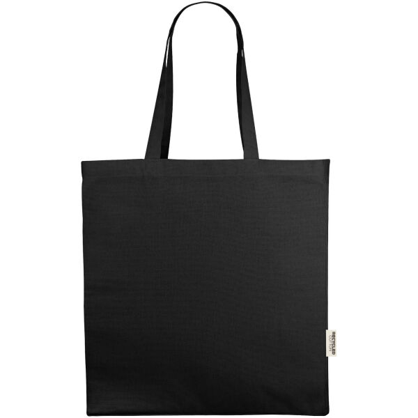 Odessa 220 g/m² recycled tote bag - Solid black
