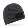 Trendy muts met patch Graphite Grey / Black One Size